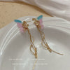 Pink & Blue Wings earrings
