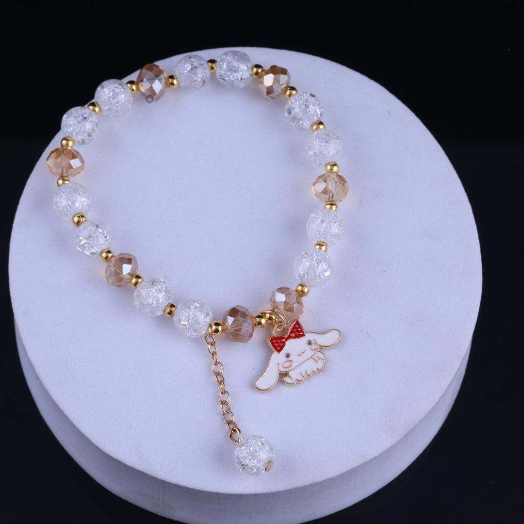 Crystal Bunny Charm Bracelet