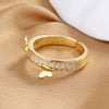 Two Golden Butterfly Ring