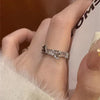 Silver Butterfly Rhinestone Ring