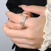 Silver Butterfly Rhinestone Ring