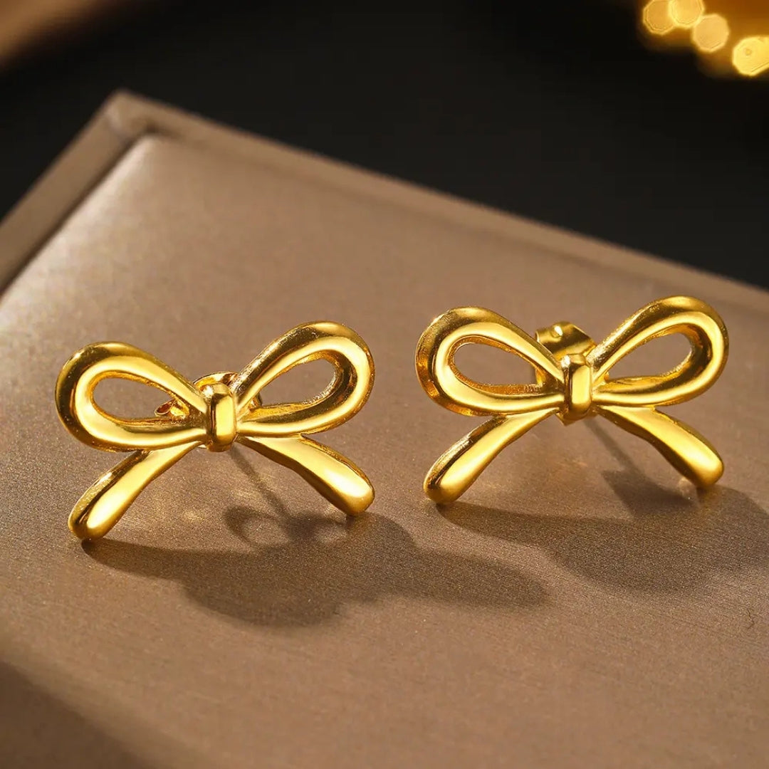 Anti Tarnish Mini Cute Bow Stud Earring