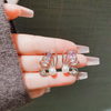 Butterfly Crystal Pearl Stud Earrings