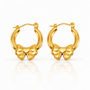 Gold-Tone Bow Hoop Earrings for Women | BeautyNX