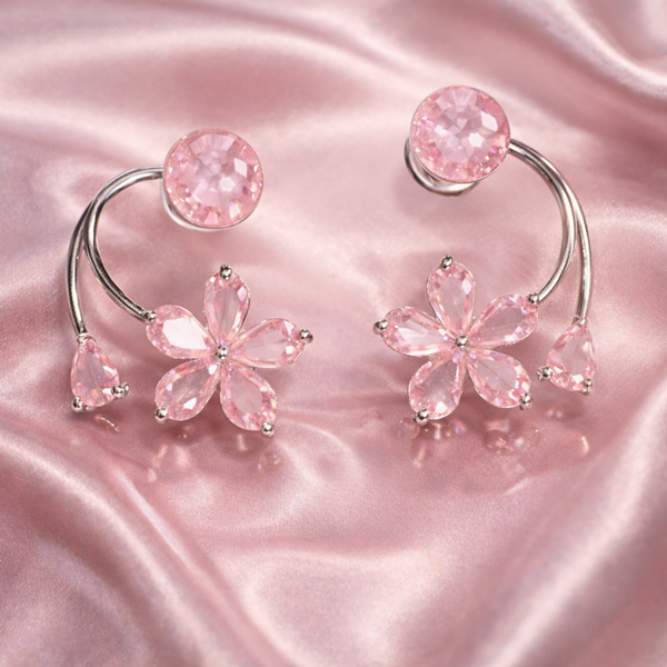 Pink Floral Earring