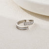 Nail Screw Baguette Zirconia Ring
