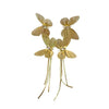 Golden super shiny butterfly earrings