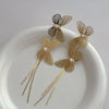 Golden super shiny butterfly earrings