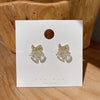 Golden Mini bow bell earring