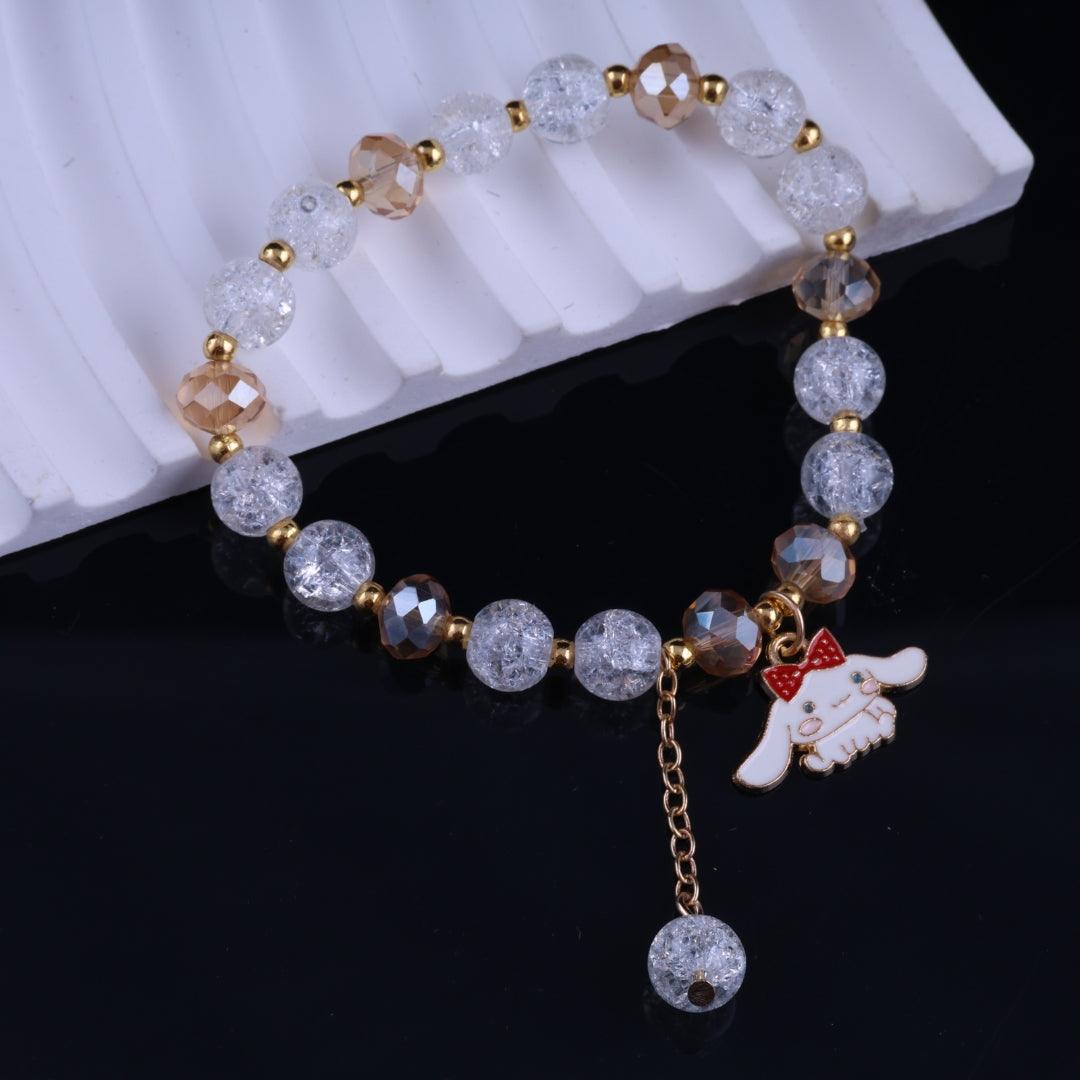 Crystal Bunny Charm Bracelet