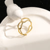 Snake Golden Open Rings Crystal