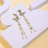 Multi Butterfly Pearl Long Chain Earring