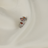 Silver Krishna Crown with Gemstone Ring