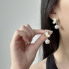 Butterfly pearl earrings