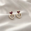 Cupid's red Charm Heart Earring