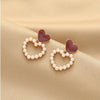 Cupid's red Charm Heart Earring