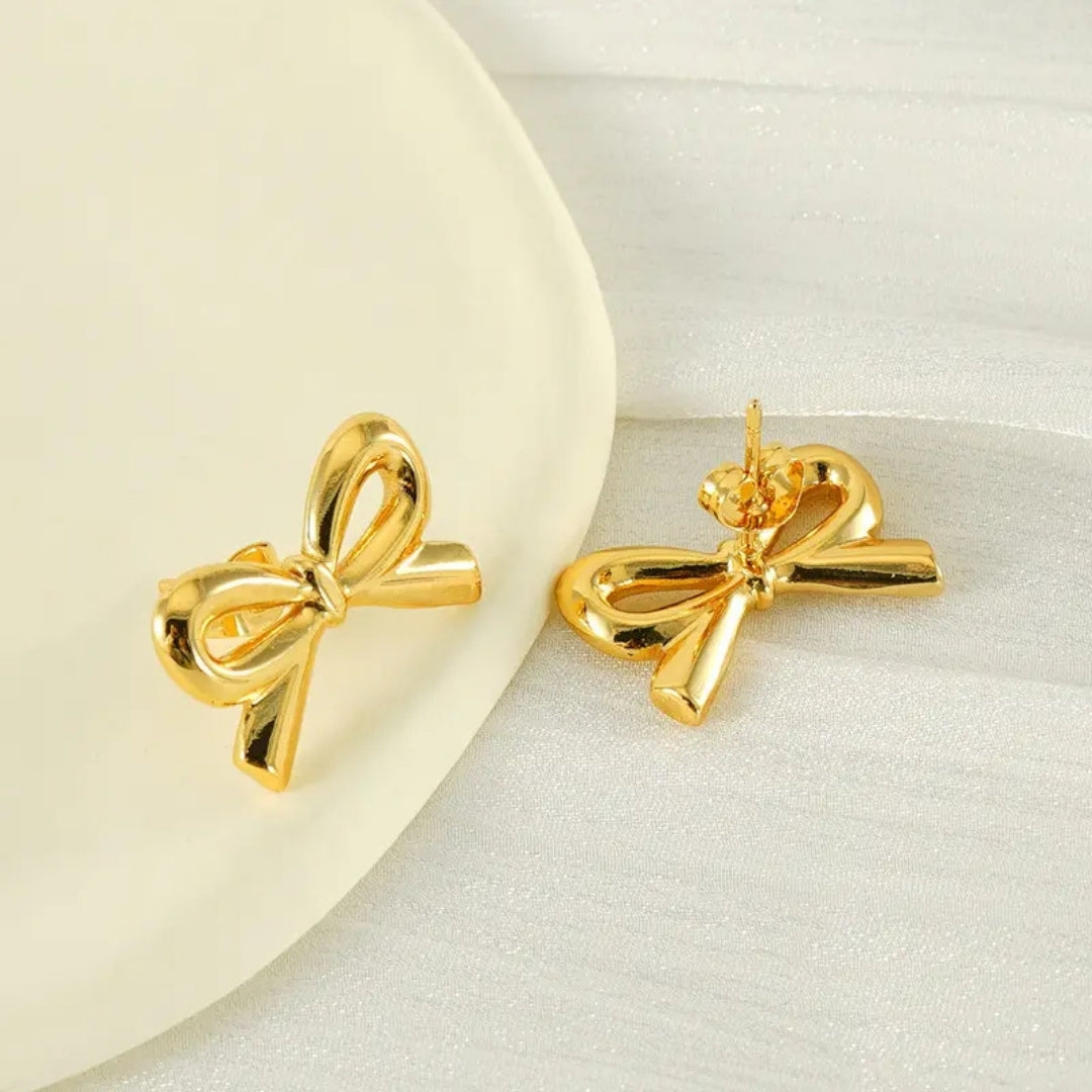 Anti Tarnish Mini Cute Bow Stud Earring