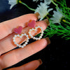 Cupid's red Charm Heart Earring
