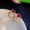 Cupid's red Charm Heart Earring
