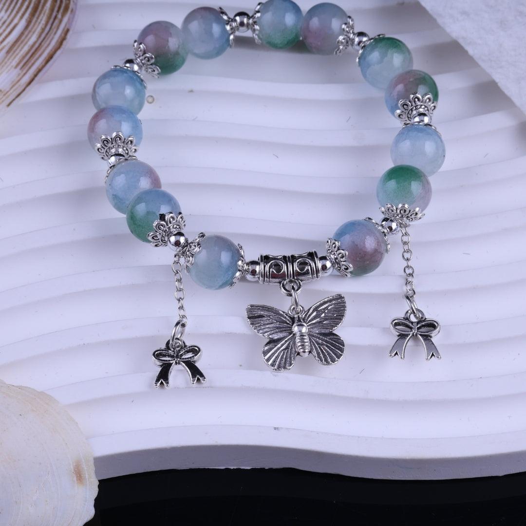 Pastel Butterfly Charm Bracelet