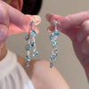 Blue crystal earrings