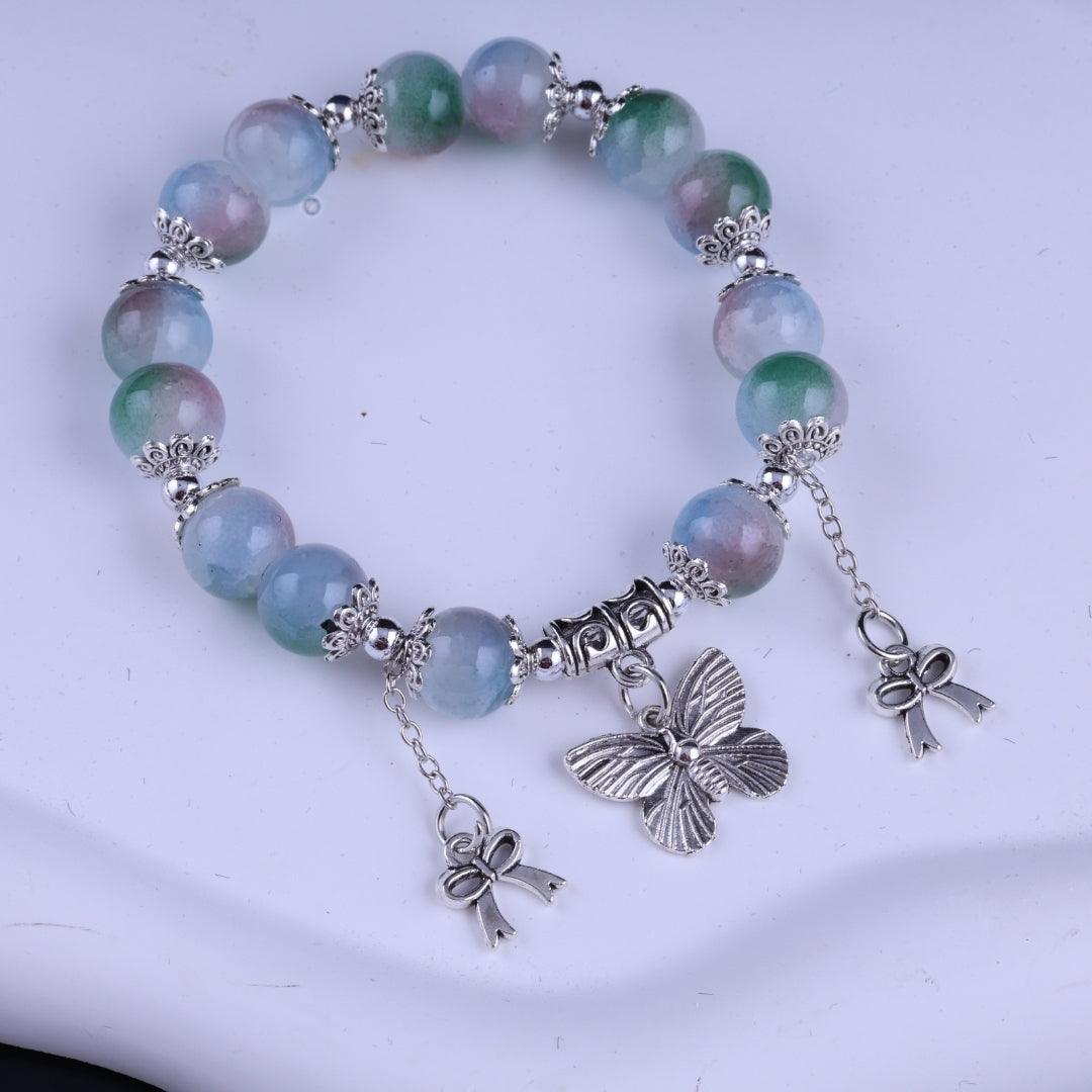 Pastel Butterfly Charm Bracelet