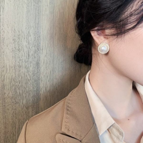 Party Wear Big Pearl Earring