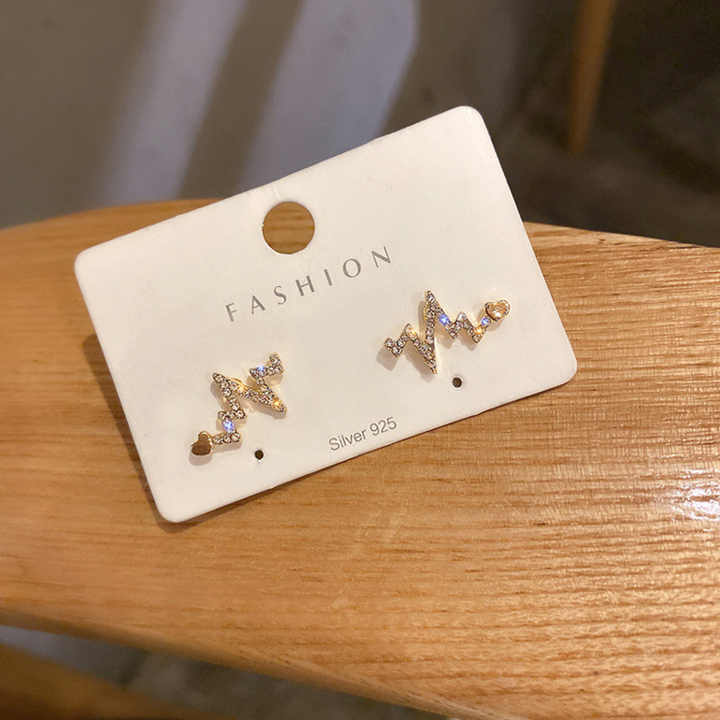 Cute Heartbeat Stud Earring