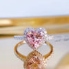 Heart-shaped pink ring