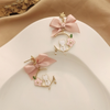 Cute Pink Bow Cat Drop Earring