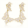 Golden Plated French Butterfly Drop Earring