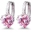Pink Heart Drop Earrings