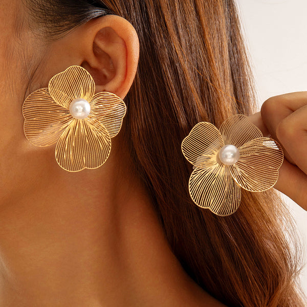 Pack Of 2 Gold Plated Stud Earring