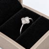 S925 Silver Clover Bloom Adjustable Ring