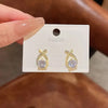 Combo Of 2 Gold-Plated Diamond Look & Pearl Earring