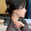 Gold Elegant Geometric Oval Hoop Earrings