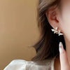 White Vintage Double Butterfly Earrings