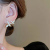 White Vintage Double Butterfly Earrings