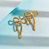 Anti Tarnish Golden Bow Tie Stud Earrings