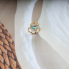 Love gold dolphin ring