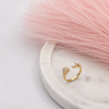 Pearl & Baguette Crystal Open Ring