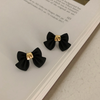 Black Bow Earring
