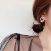 Rhinestone Circle Decor Earrings