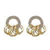 Rhinestone Circle Decor Earrings
