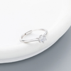 S925 Silver Classic Six-Prong Solitaire Adjustable Ring