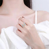 Silver Butterfly Wings Open Ring