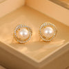 Pack Of 2 Rhinestone Pearl Earring