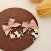 Cute Pink Bow Cat Drop Earring
