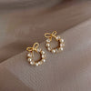 Pack Of 3 Pearl & Crystal Gold-Plated Earring