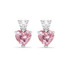 Pink Heart Drop Earrings